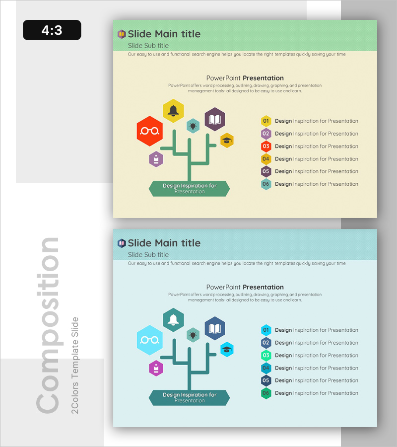 나무형 요소 구성도 프레젠테이션 슬라이드 – 다이어그램 기반 서비스 소개