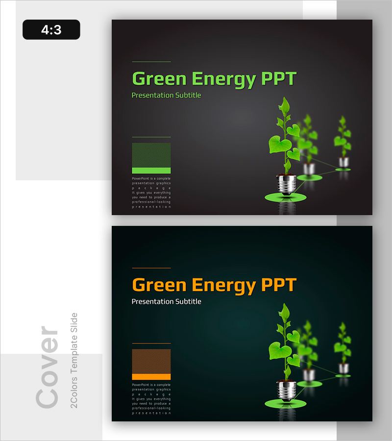 탄소중립을 위한 그린 에너지 PPT 표지