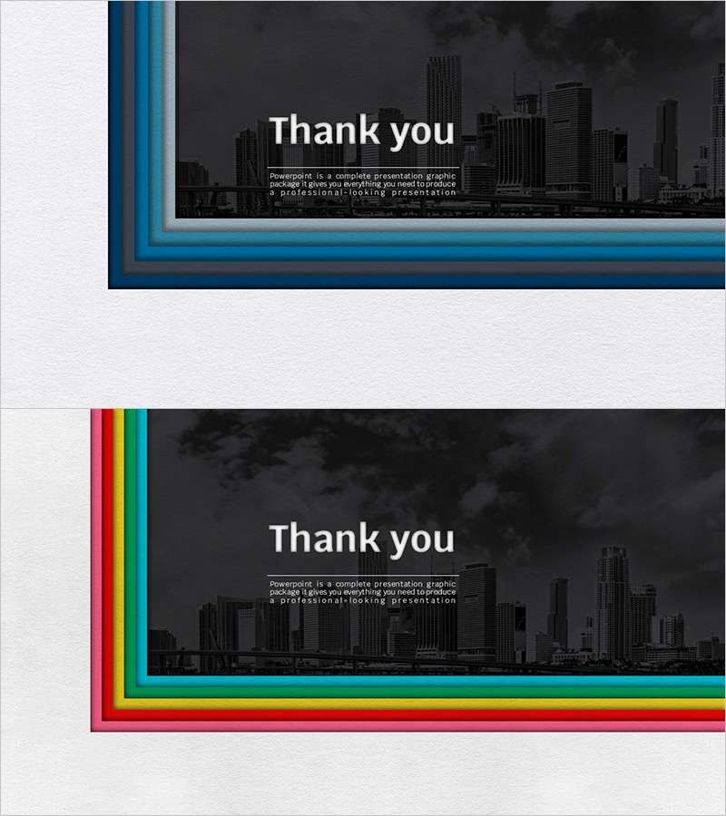 레인보우 엔딩표지 PPT 템플릿