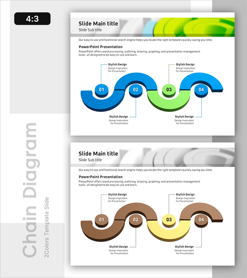 단계별 분석과 업무 프로세스 흐름 PPT 템플릿