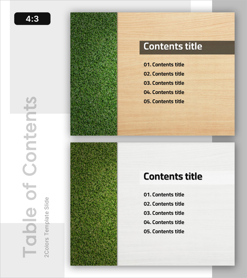 전구 프레젠테이션 템플릿 목차