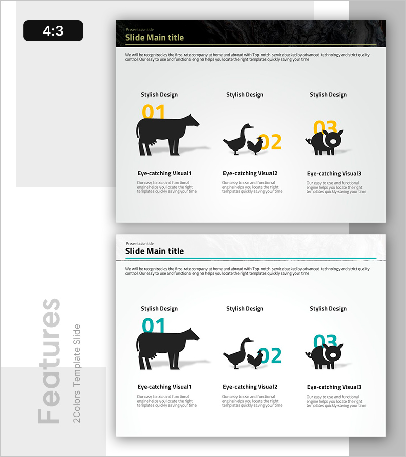 주요 가축 분포 및 특성 비교 슬라이드