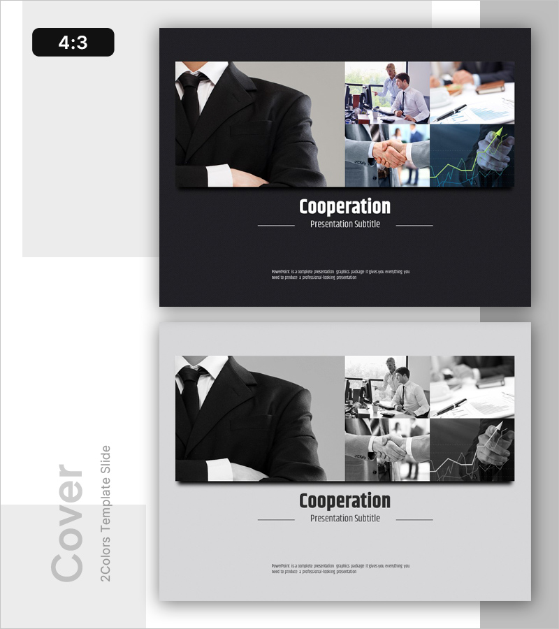 협력 비즈니스 템플릿 표지 – 전문성을 강조하는 디자인