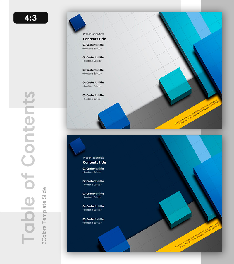 3D 박스 디자인 프레젠테이션 표지