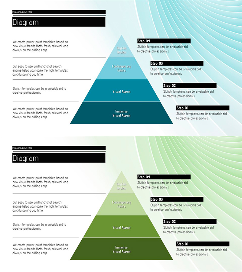 단계별 설명 피라미드 구조 – 마케팅 전략을 한눈에