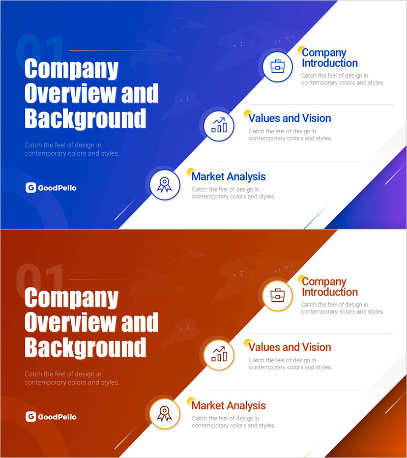비즈니스 소개 간지 – 현대적 디자인 강조