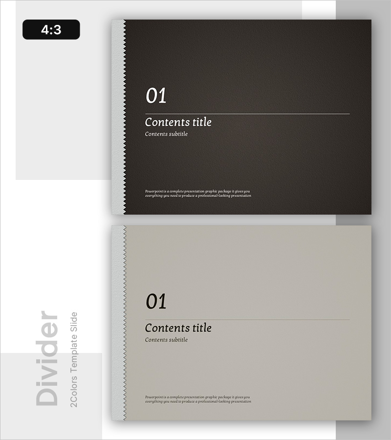 북마크 디자인 PPT 간지 – 세련된 정보 정리 표지