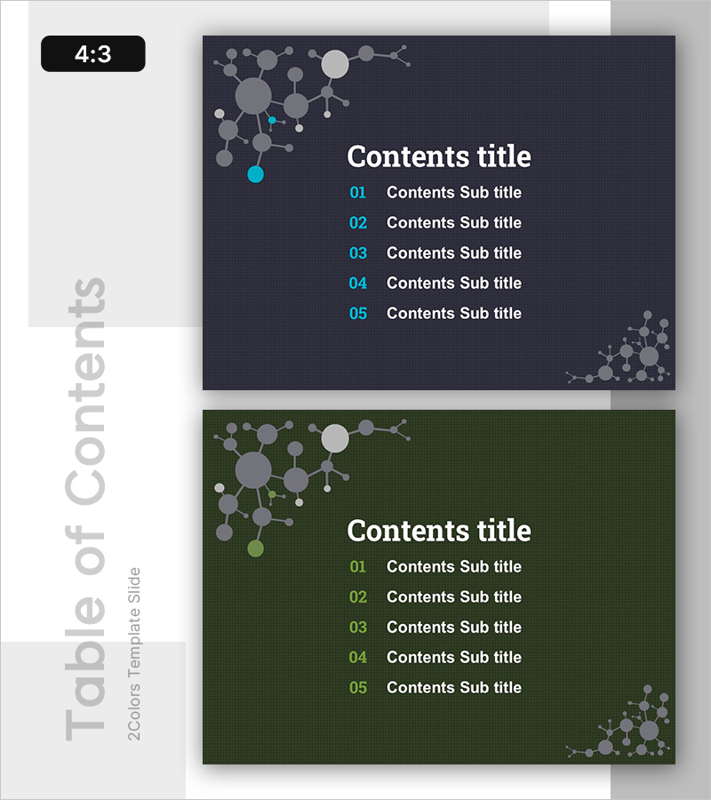 분자 구조 템플릿 목차 – 연구 및 개발에 적합