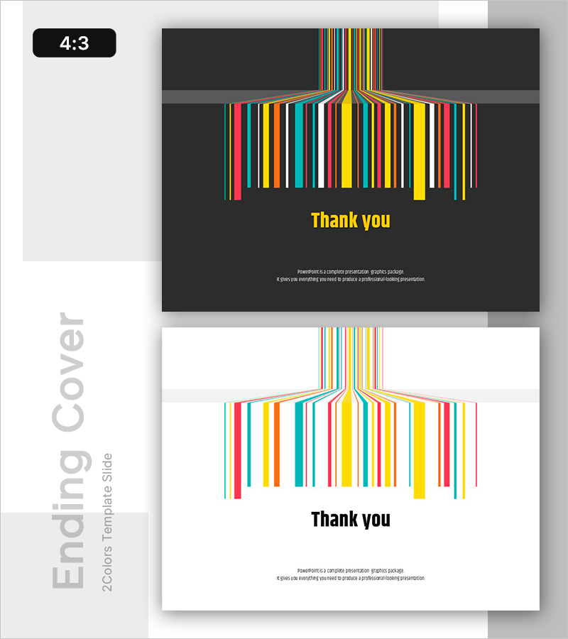 감사 메시지를 위한 미니멀 디자인 – 프레젠테이션의 마무리