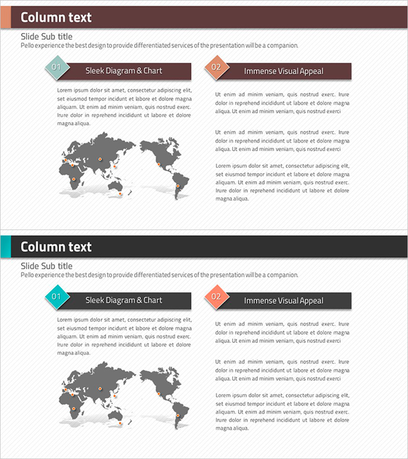 마름모형 템플릿으로 시각화한 글로벌 네트워크 – 기업 소개