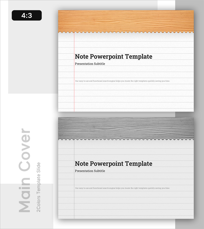 노트 PPT 표지 – 실용성과 창의성