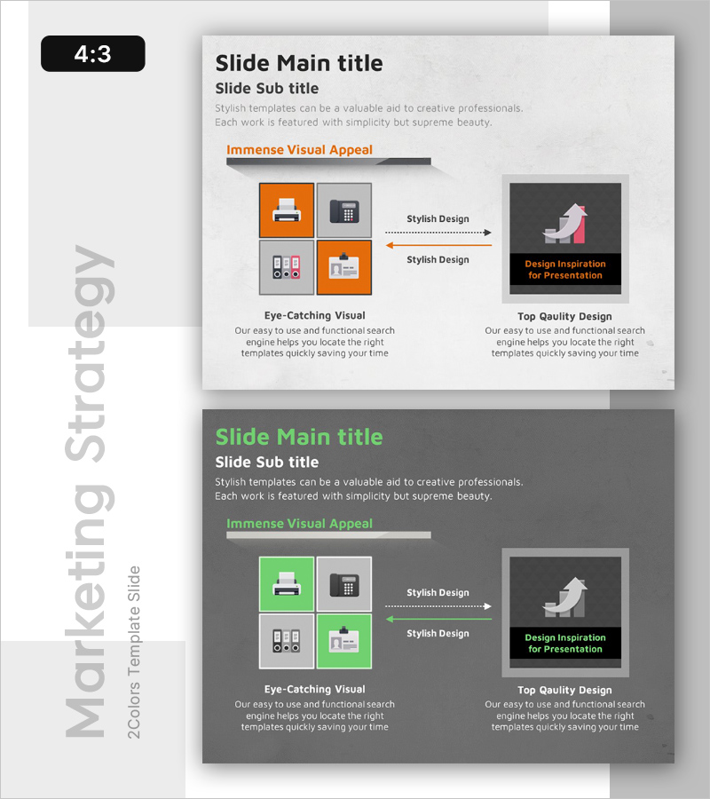 성과 전략 프레젠테이션 템플릿 – 매출 상승을 위한 비전