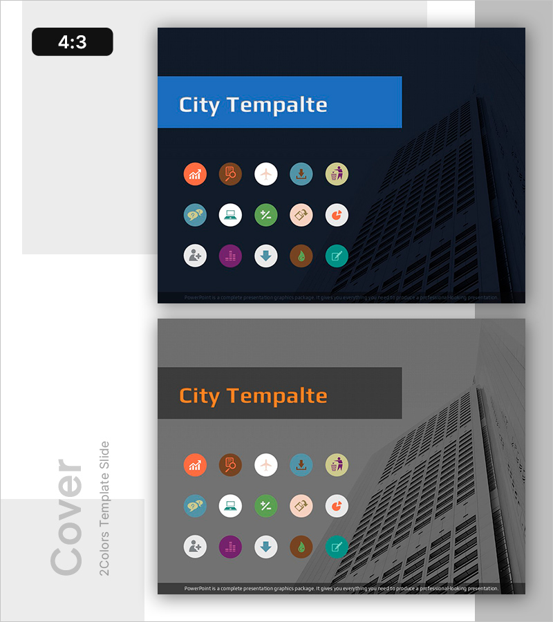 도시 템플릿 표지 – 현대적 모던 디자인