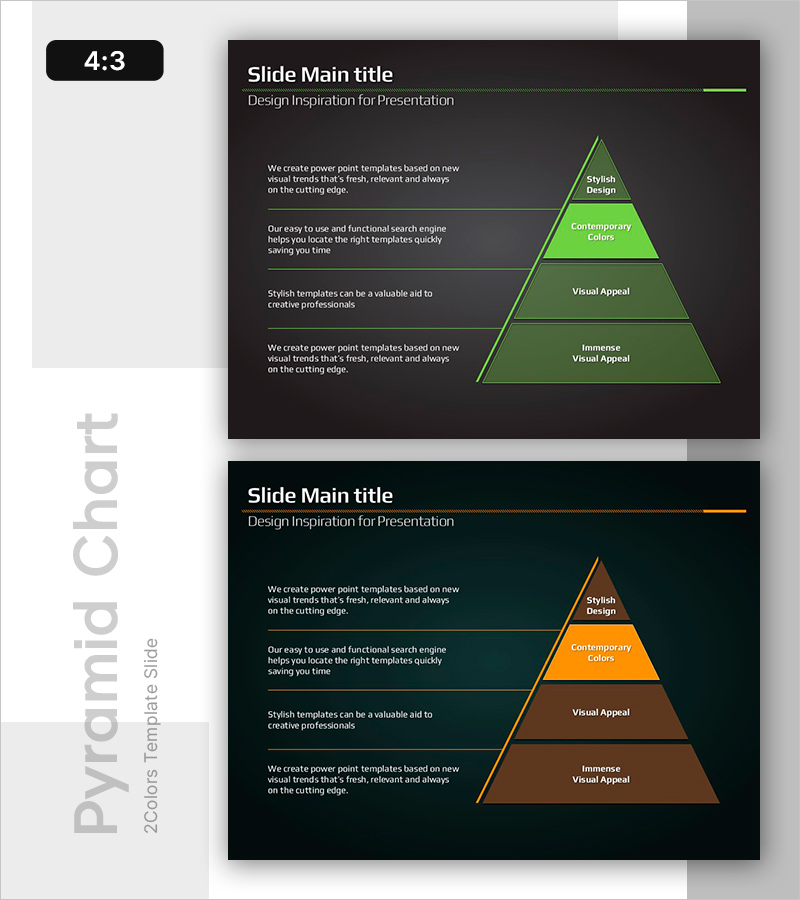피라미드 모델 구성 설명 – 사업 전략 및 비전