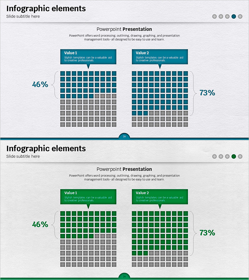 레인보우 템플릿 인포그래픽 요소 – 시장 점유율 분석