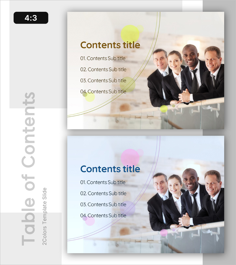 회사 소개서 목차 슬라이드 – 포괄적이고 직관적인 구성