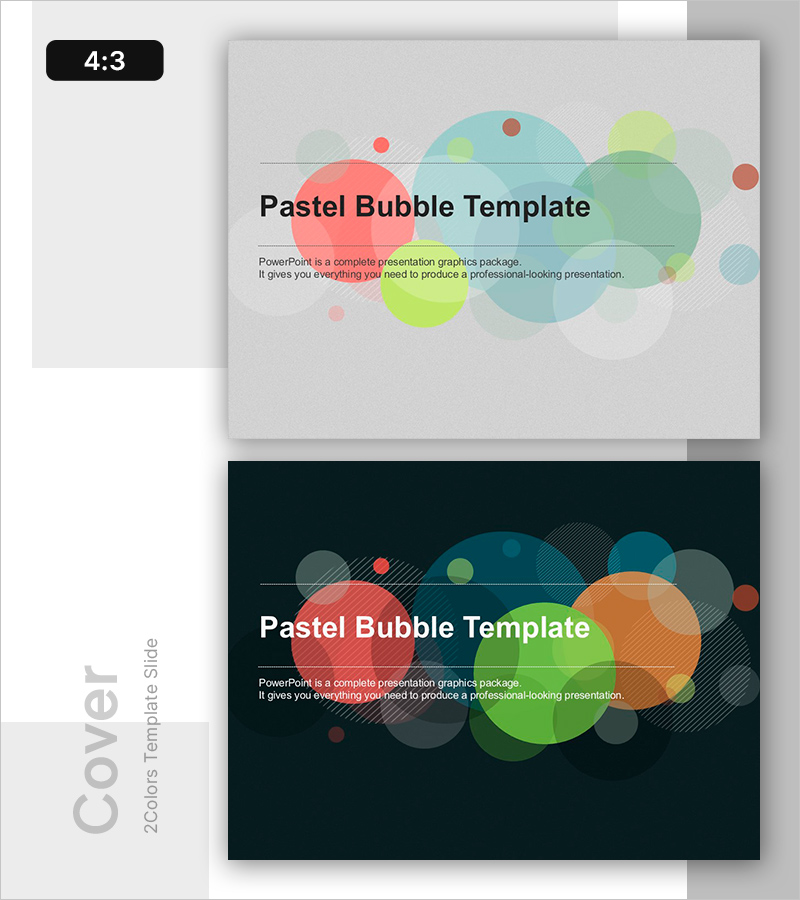 깔끔한 파스텔 말풍선 스타일 슬라이드 템플릿 표지