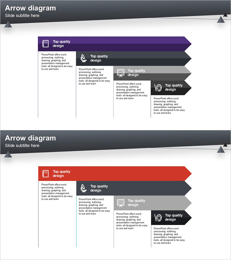 흐름 다이어그램을 활용한 사업 추진 전략 프레젠테이션 템플릿