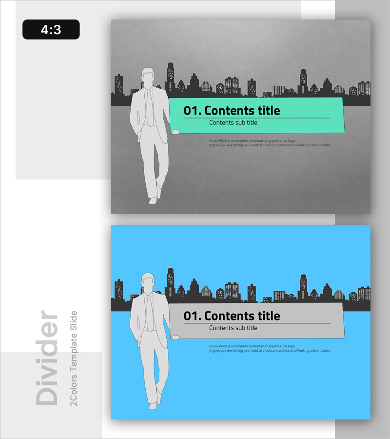 실루엣 일러스트 PPT 간지 슬라이드