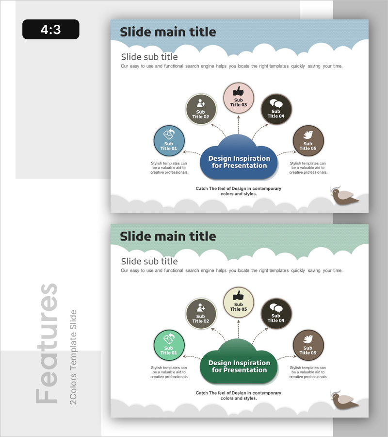 소셜 네트워크 플랫폼 서비스 구성 – 중심이 있는 확산형 다이어그램