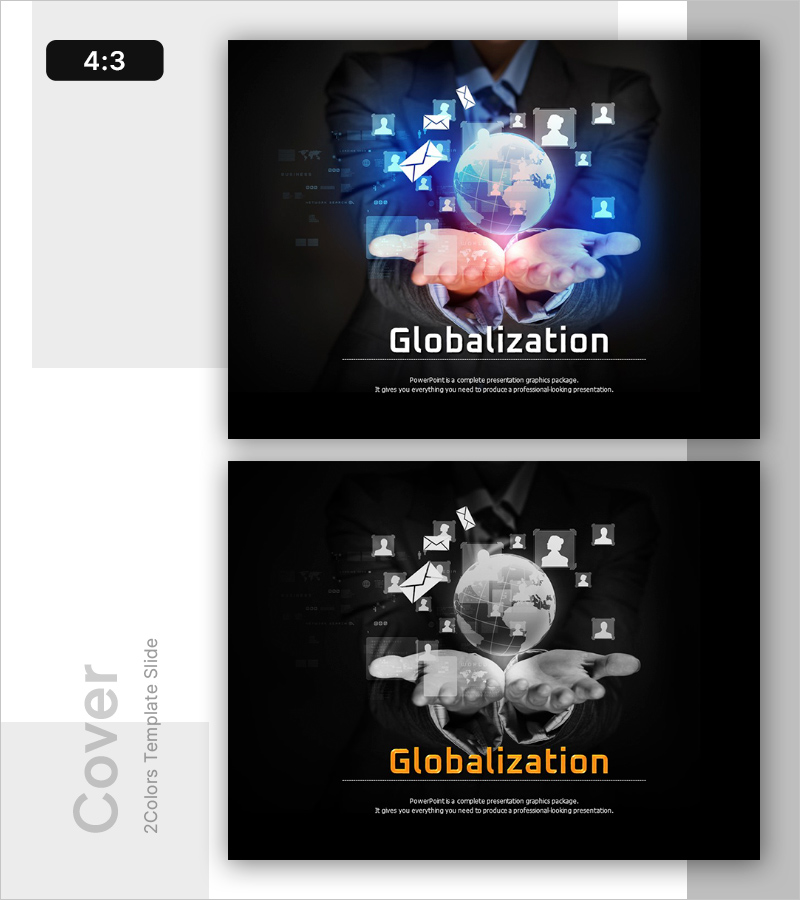 세계화 컨셉 피피티 템플릿 표지