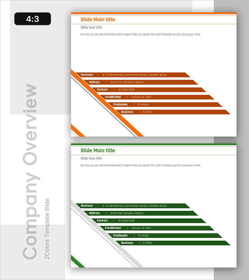 추진 전략 방안 PPT – 회사 개요 슬라이드