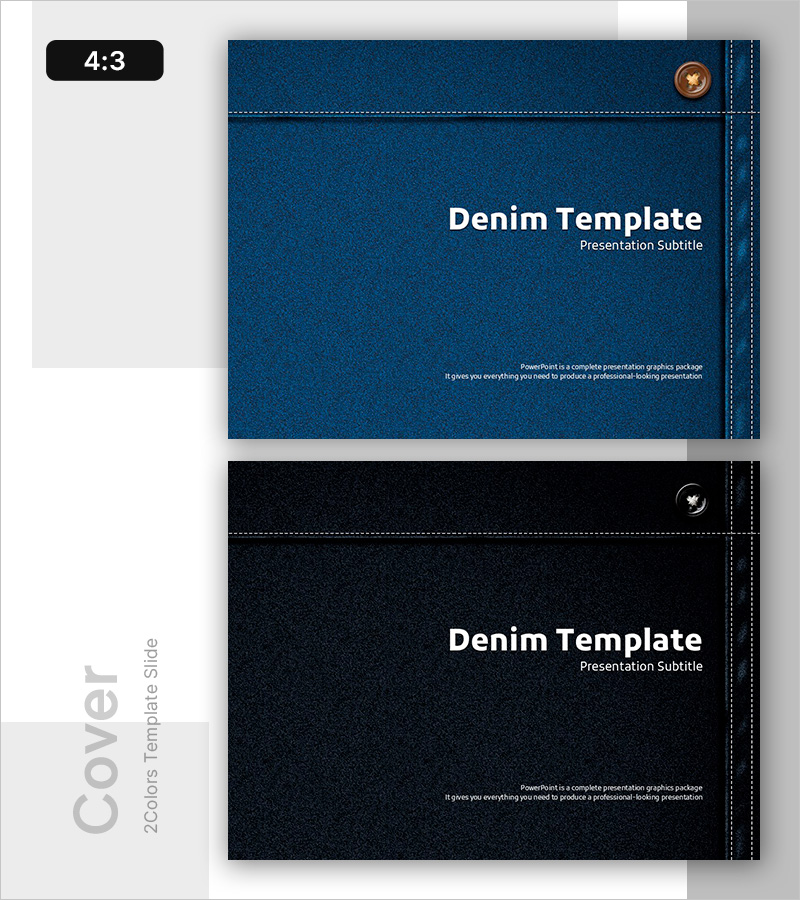 데님 PPT 표지 – 세련된 프레젠테이션의 시작