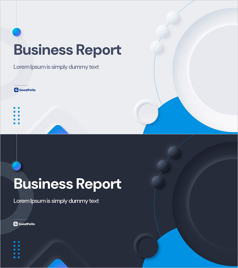 글래스모피즘 비즈니스 리포트 표지