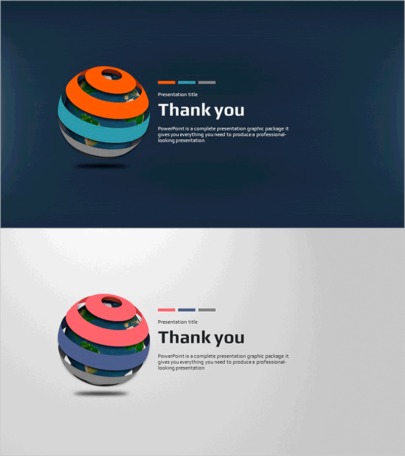 글로벌 비즈니스 와이드 파워포인트 템플릿 – 전문적인 엔딩 표지 디자인