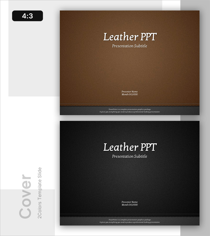 가죽 PPT 표지 – 전문가를 위한 세련된 첫인상