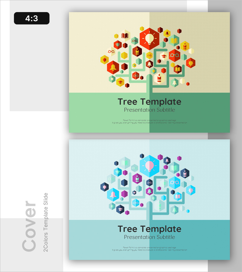 아이콘 나무 스타일 템플릿 표지