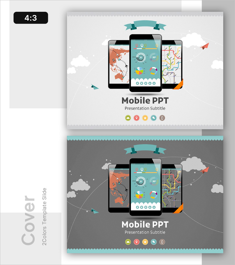 모바일 앱 일러스트 테마 템플릿 표지