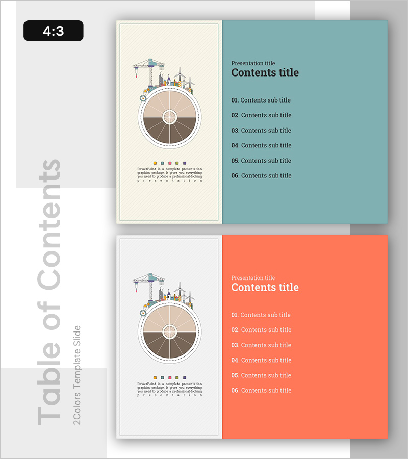 시공 계획 일러스트 PPT 목차