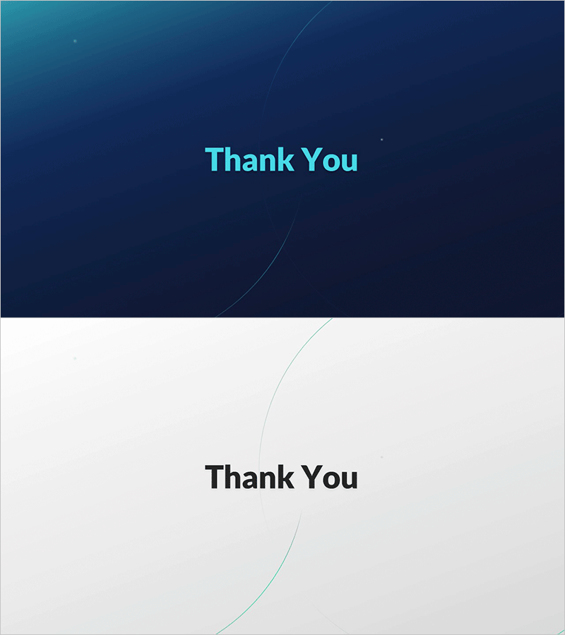 모던한 디자인의 감사 슬라이드 – 심플함과 우아함