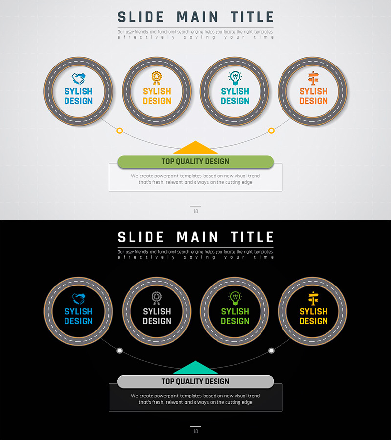 로드 다이어그램으로 사업 비전 소개