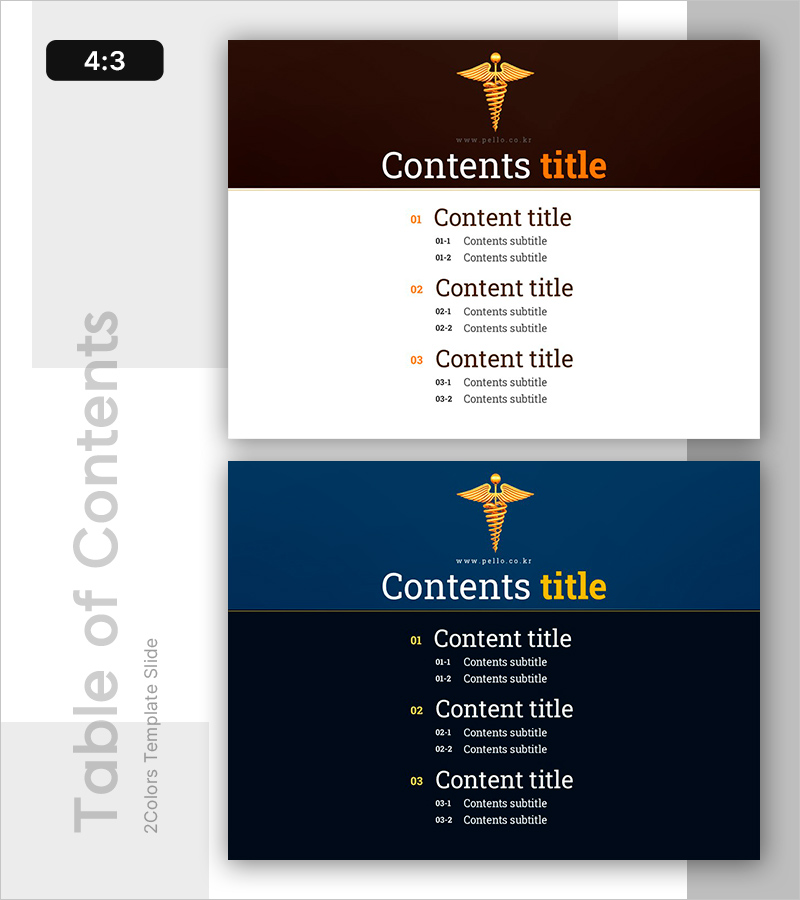 의료 진단 및 평가 보고서 목차 PPT – 체계적인 정보 제공