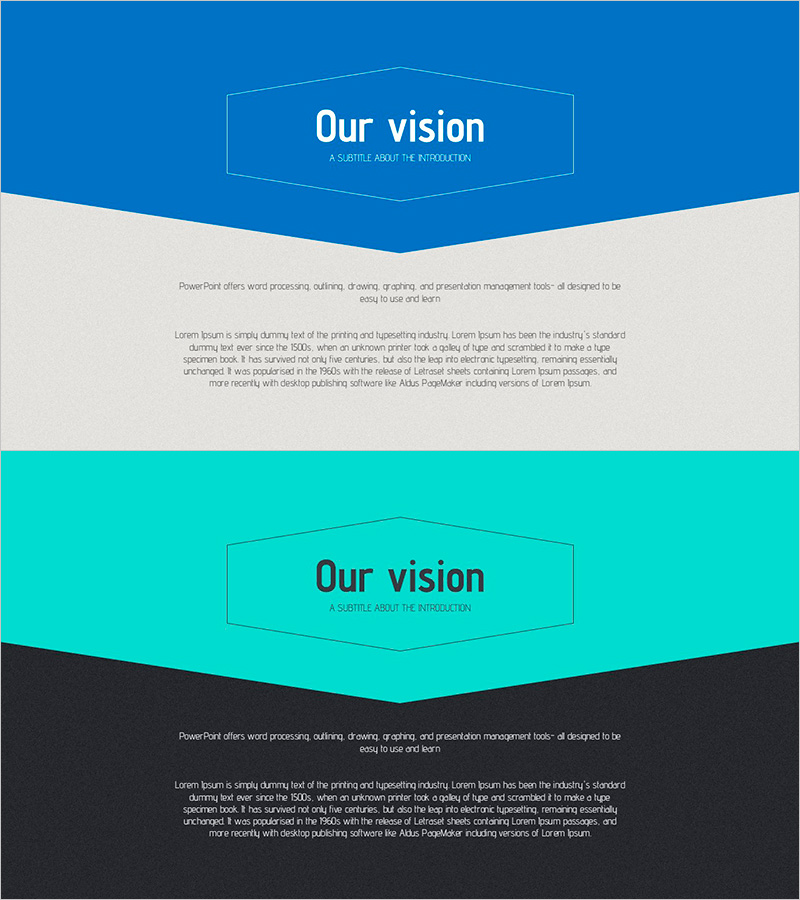 온라인 템플릿 비전 – 사업 비전 및 전략