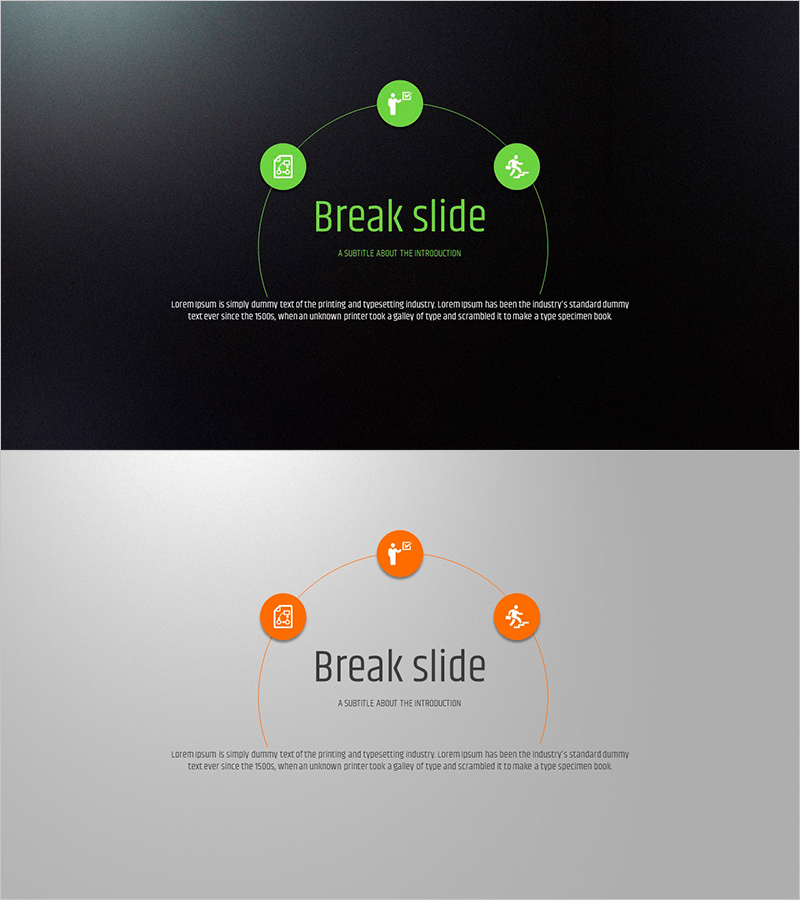 간지형 프레젠테이션 템플릿 - Break Slide