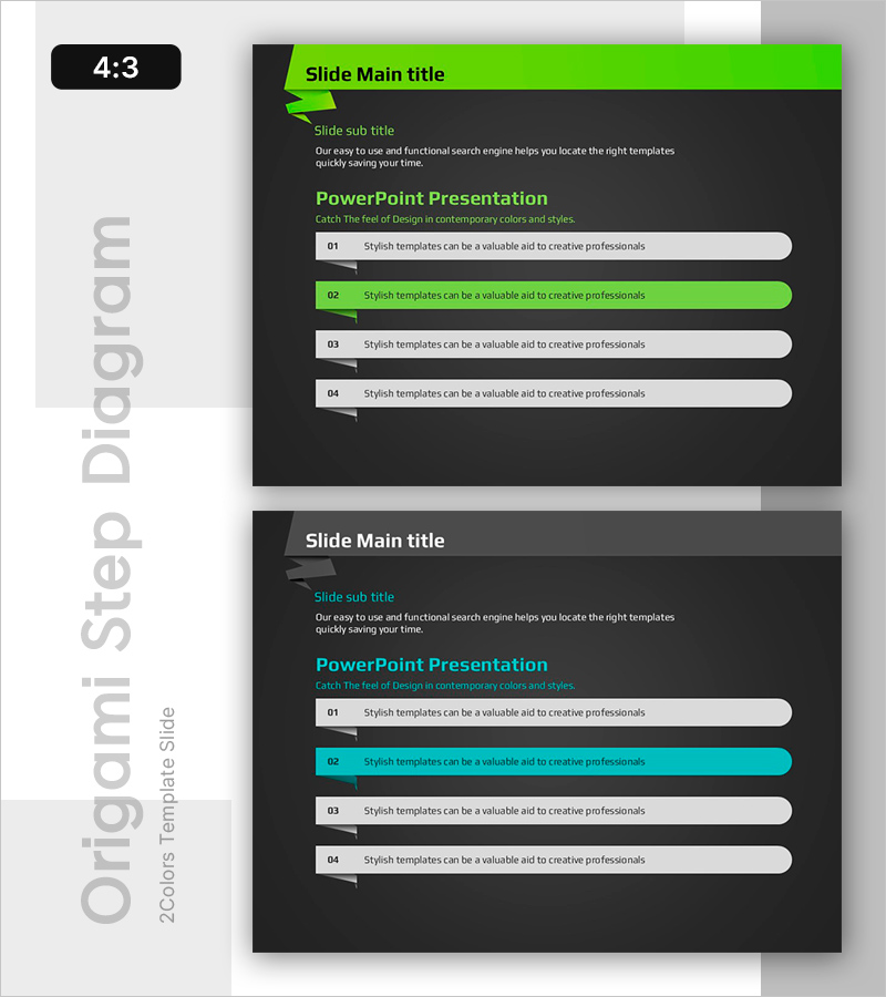 세련된 템플릿으로 창의적 전문가를 위한 PPT – 최소한의 편리함