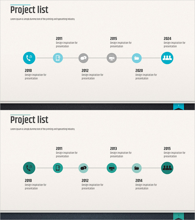 모던 비즈니스 프로젝트 리스트 템플릿