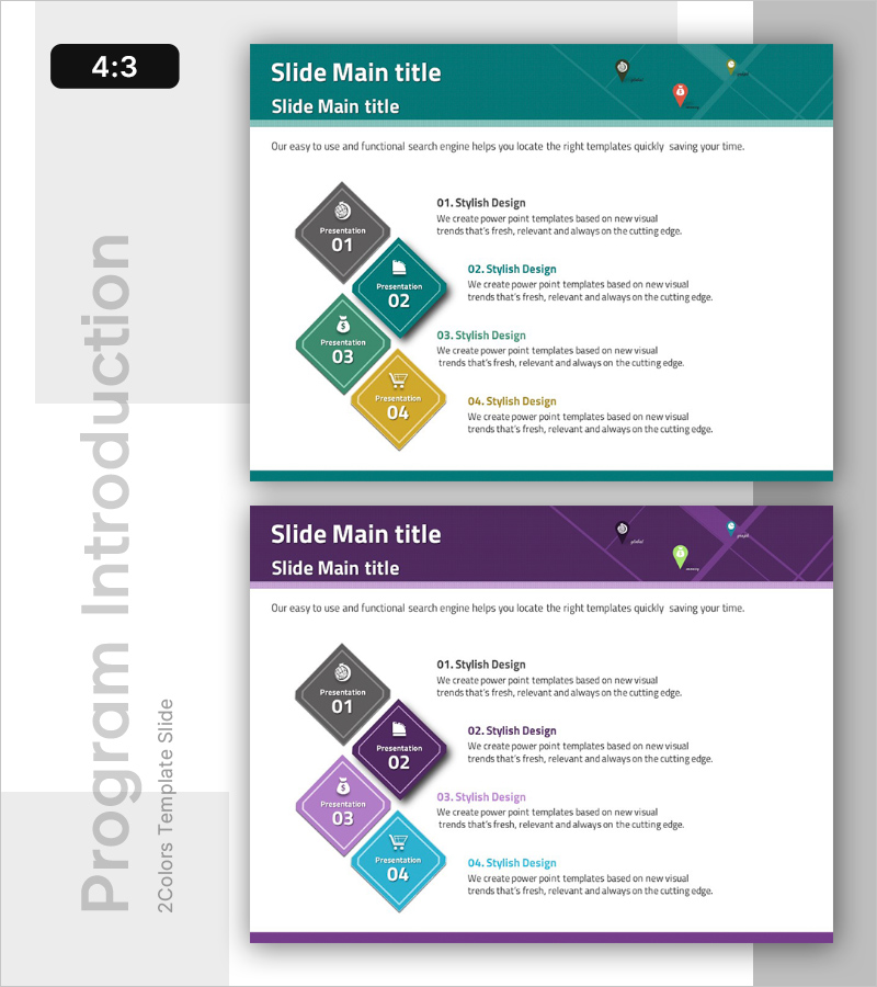 주요 카드 서비스 기능을 소개하는 다이어그램 슬라이드