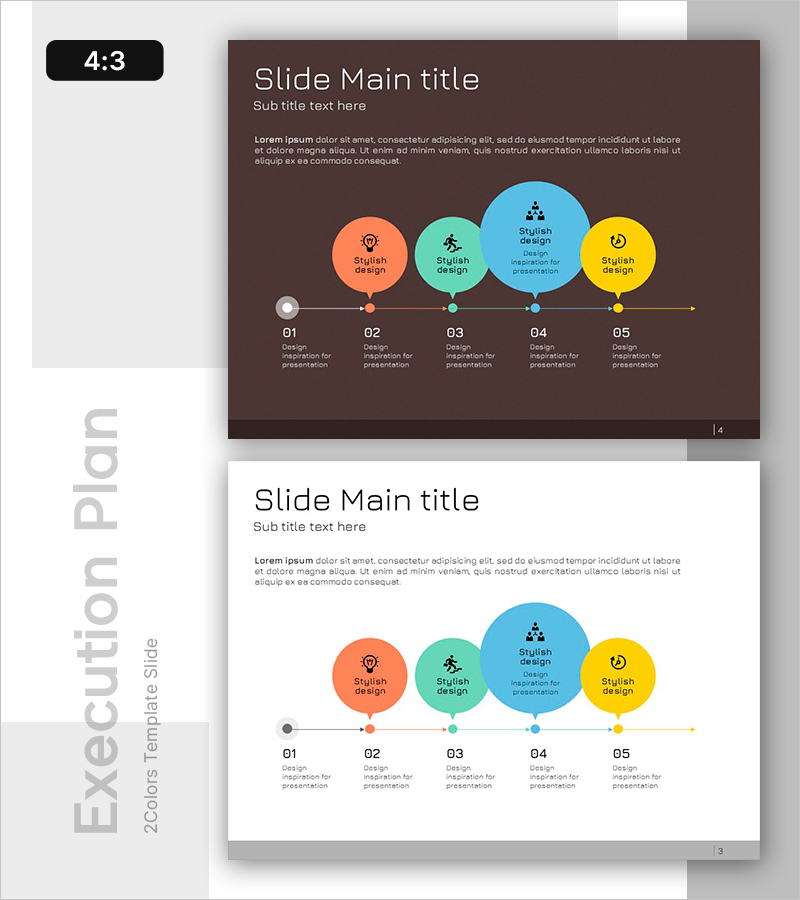 사업 추진 방향과 전략을 시각화한 실행 계획 슬라이드