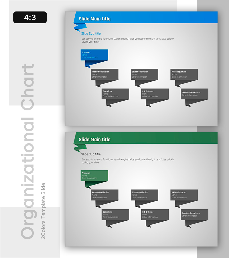 종이접기 조직도 슬라이드 – 효과적인 팀 구성과 협력