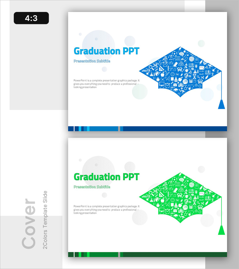 학사모 아이콘 학습 콘텐츠 템플릿 표지