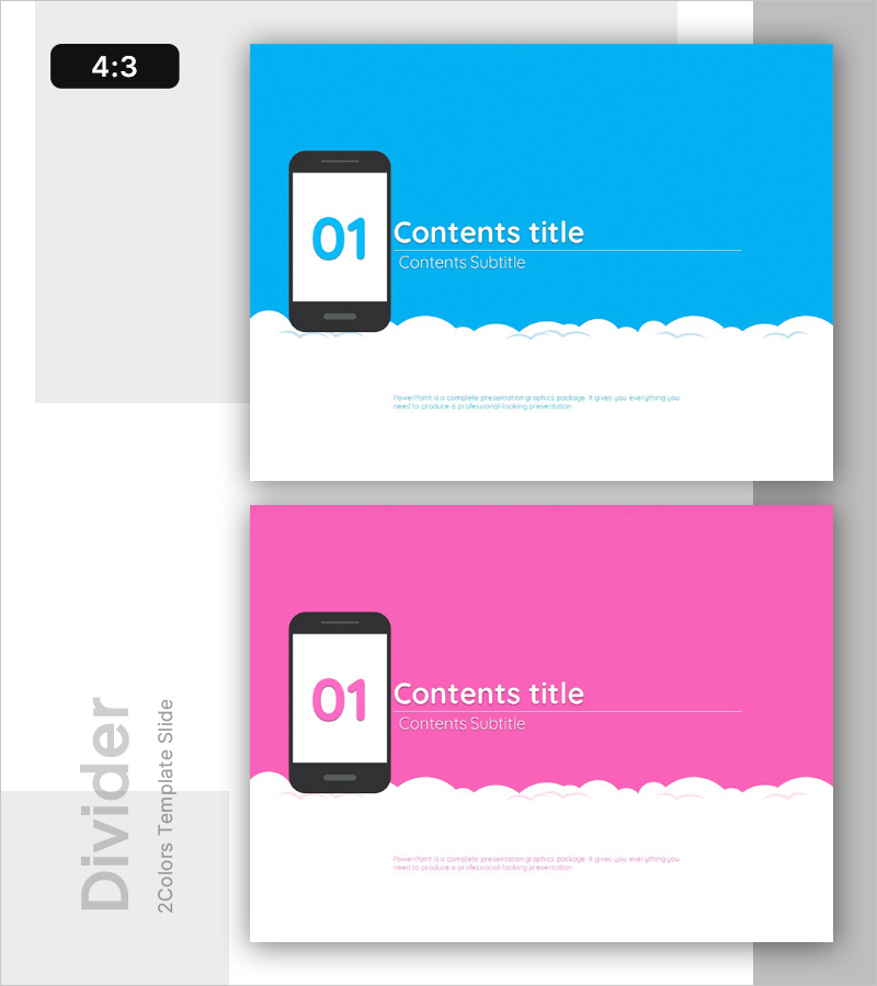 블루 핑크 SNS 피피티 템플릿 간지 – 개성 있는 소통