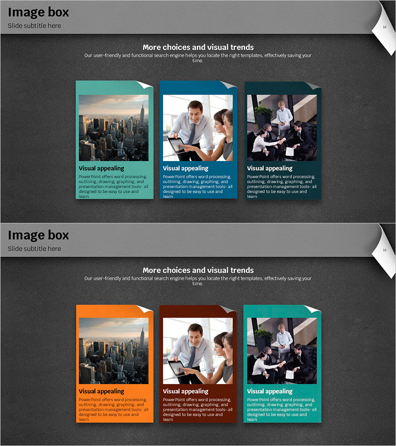 Rainbow Paper Presentation Template Image Box – Innovative Business Vision Introduction