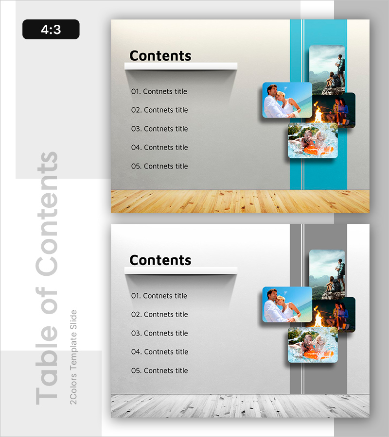 여행의 순간을 담은 감성 PPT 목차