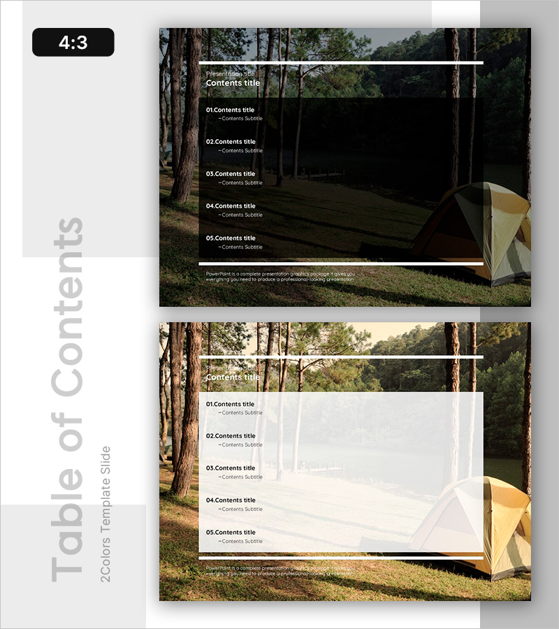 캠핑 PPT 목차