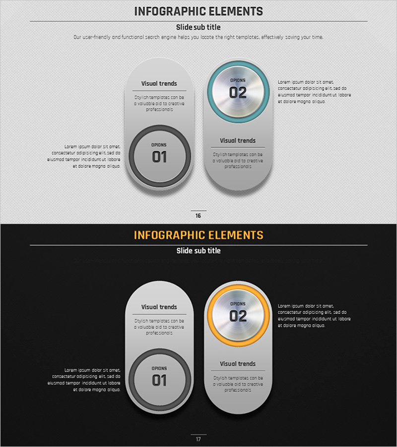 볼륨 템플릿 버튼 다이어그램 – 제품/서비스 소개