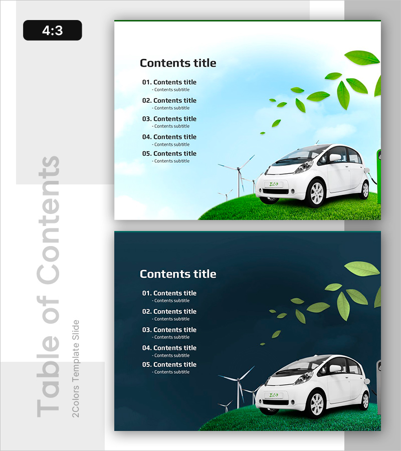 하이브리드 자동차 PPT 목차 – 친환경 스토리